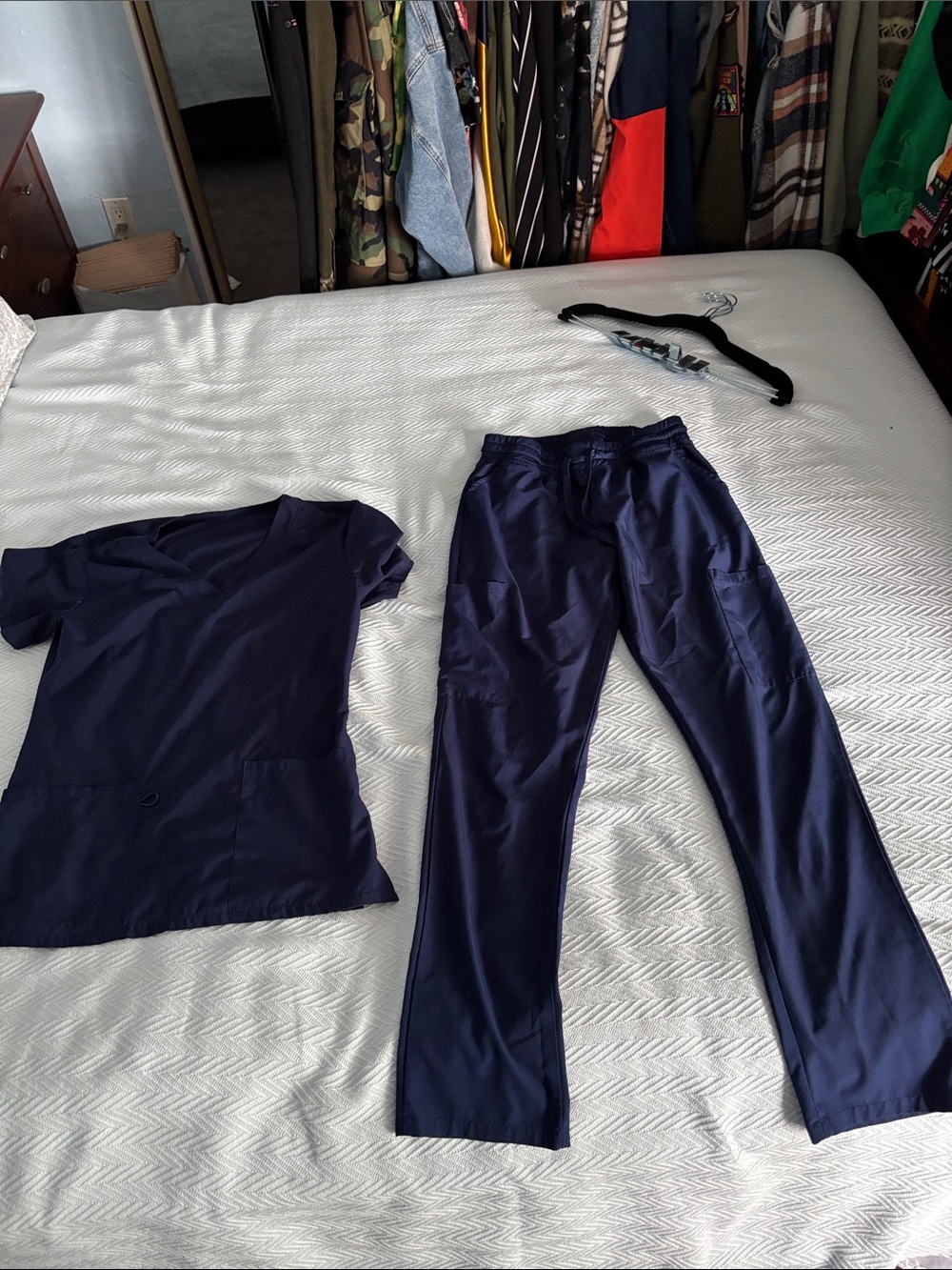 Navy Medical Scrub Set - Top & Pants